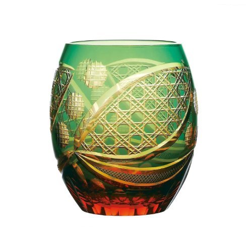 Saketaro - Toyo Sasaki Glass SaikaKiriko Tumbler - Green 330ml